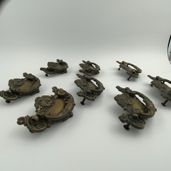 Set of 8 Vintage Cont B 1998 Drop Bail Drawer Pull Handles B-1763-0 Org Screws - Picture 4 of 9